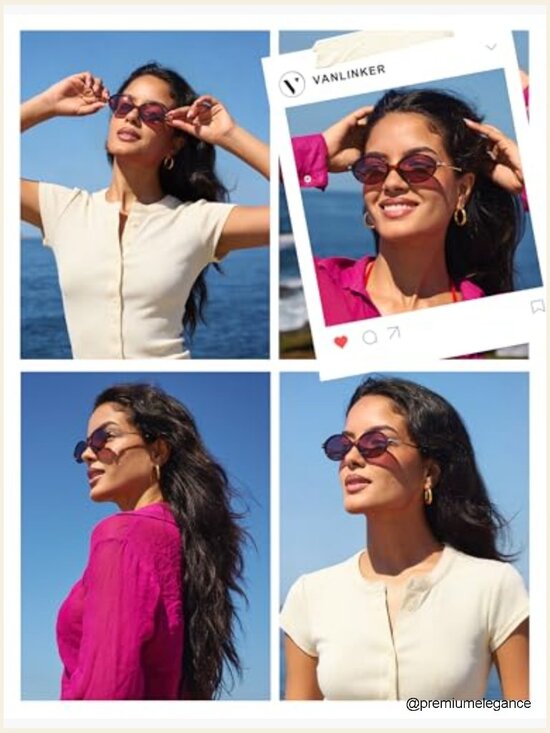 Trendy Oval Retro Vintage Sunglasses for Women Men VL9903 main image 6